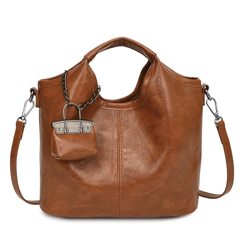 

Мягкая кожаная сумка для женщин, большая вместимость, новая высококачественная и нишевая сумка через плечо на одно плечо