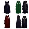Exquisites Damen Vintage Mittelalterkleid mit atemberaubenden langen Glockenärmeln und unregelmäßigem Design