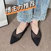 Mode Neu Mesh Damen Ballerinas Spitz Zehen Slipper Fad Atmungsaktive Pantoletten Schuhe 2025 Lässige Slingback Sandalen Sommer Pantoletten Damen Zehensandalen