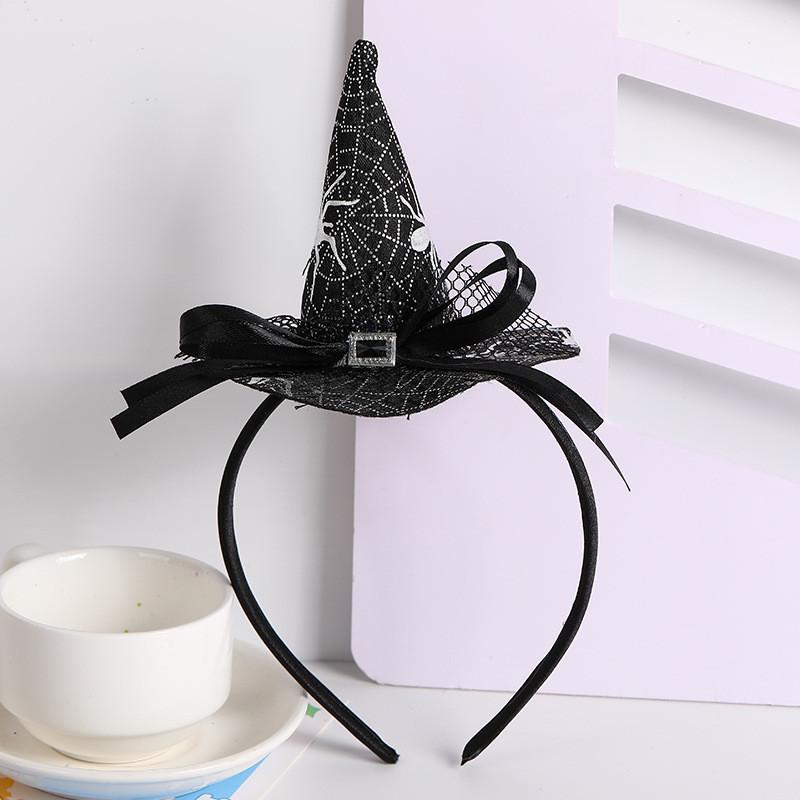 Handmade Halloween Hair Accessory With Spider And Witch Hat For Cosplay And Parties