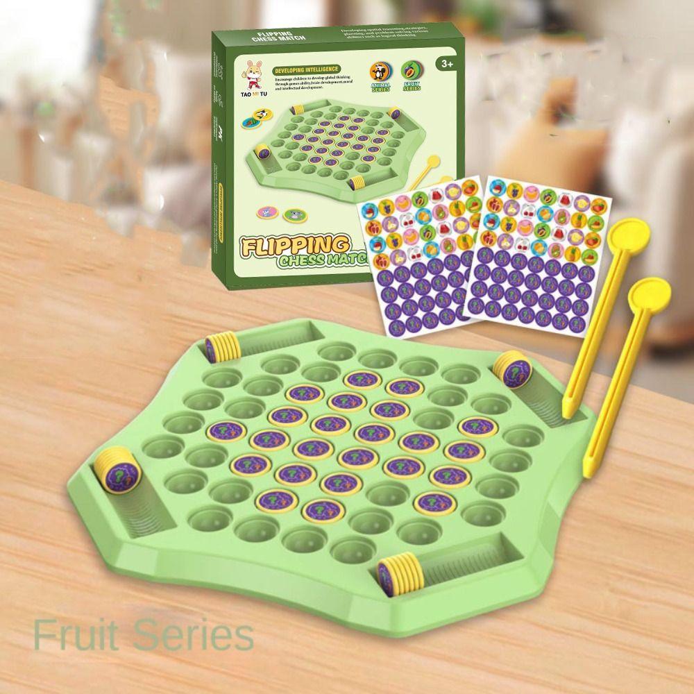 with 60 Patterned Cards Memory Flip Chess Fruit Flip Memory Game Animal Flip Chess