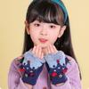 Gloves Kids Fingerless Gloves Plush Gloves Children Christmas Gloves Clamshell Half Finger Gloves