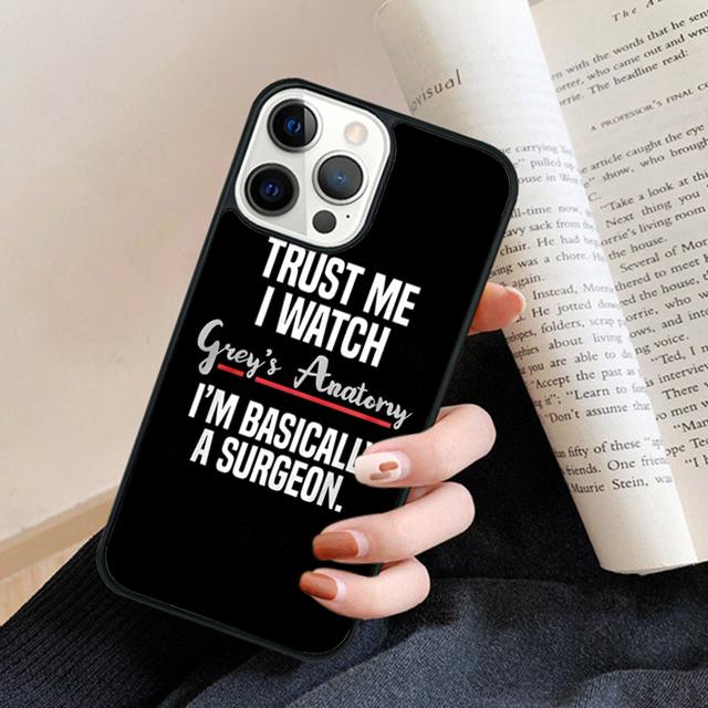 American TV Greys Anatomy Phone Case Back Cover for iPhone 17 Air 16 15 14 13 11 12 Pro Max Plus Fundas Coque
