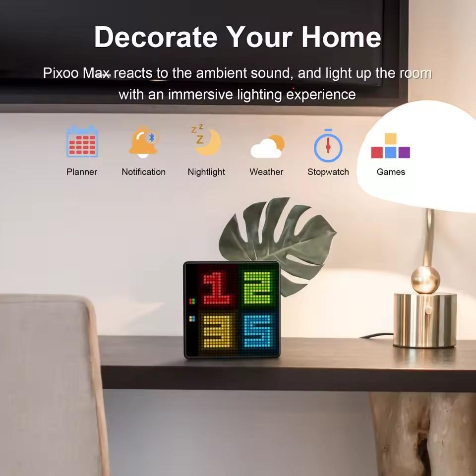 Divoom Pixoo Max 32*32 Pixel Art Display Pixel Screen Customized Bluetooth Connection LED Screen for Home Decoration Christmas