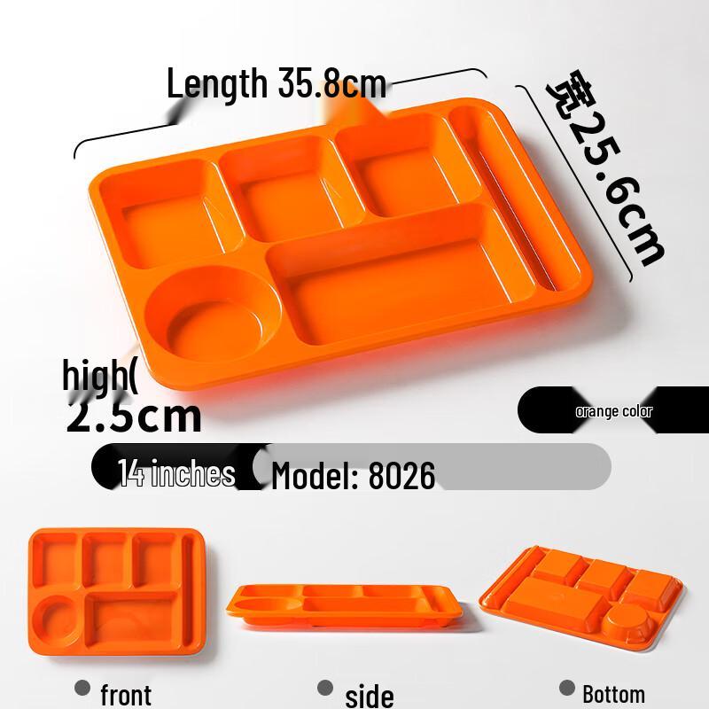 Melamine Divided Canteen Tray