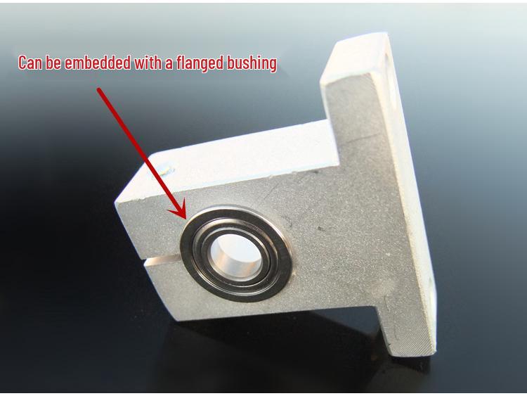 Vertikaler T-Stützhalter aus Aluminiumlegierung für Gewindestange und Lagerwelle