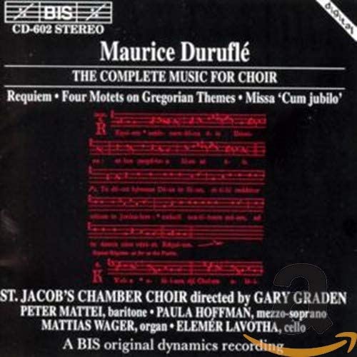 CD MAURICE DURUFLE - Durufle: Requiem BISCD602,CD602 BIS Sweden Classical Used