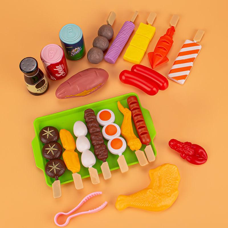 Children'S Play House Barbecue Toys Bbq Barbecue Set Kitchen Barbecue Skewers Simulated Food Barbecue Skewers Incense