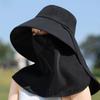 Wide Brim Sunscreen Fisherman Hat Lightweight Full Face Cover Sunshade Sun Hat Sun Protection Neck Guard Picking Tea Hat Camping