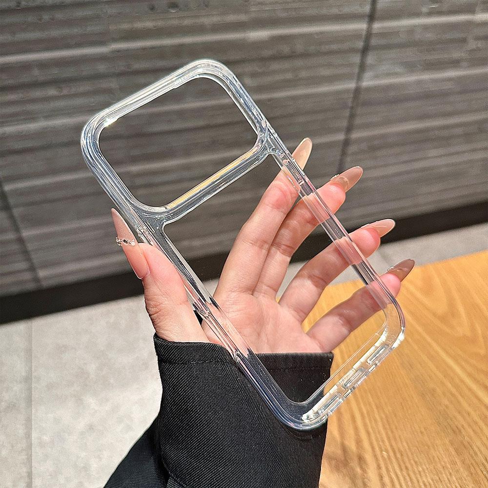 Luxury Silicone Transparent Shockproof Case For iPhone17 Pro Max 17 Pro 17 Air Clear  Protection Acrylic Cover