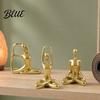 Contemporary Interior Accents 3Pcs Abstract Yoga Figure Sculpture Set Hollow Dancer with Glossy