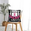 Tackle Breast Cancer Football Sport Awareness Support Pink Ribbon Square Pillow Case Cushion Covers Decor Pillowcase for Home