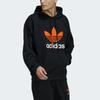 Adidas Originals Big Trefoil Hoodie Sweatshirt With Contrast Logo Men Hoodie Black H09354