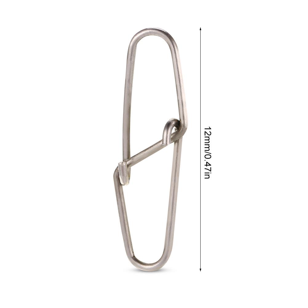 100pcs Dual Lock Fishing Safety Snaps Line Terminal Tackle Accessory (0#)