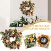 Harvest Festival Pumpkin Maple Leaf Green Leaf Wreath Door Hanging Party Scene Setup Props Christmas Decorations