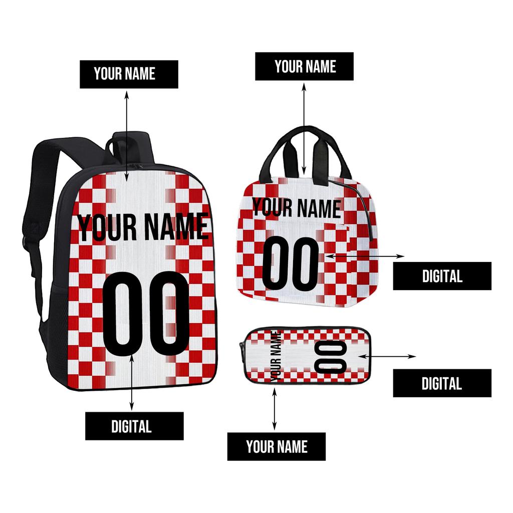 DIY Large Capacity Backpack Lunch Bag Pencil Case for School and Travel