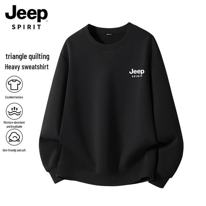 JEEP SPIRIT Men s Round Neck Graphic Sweatshirt 3XL