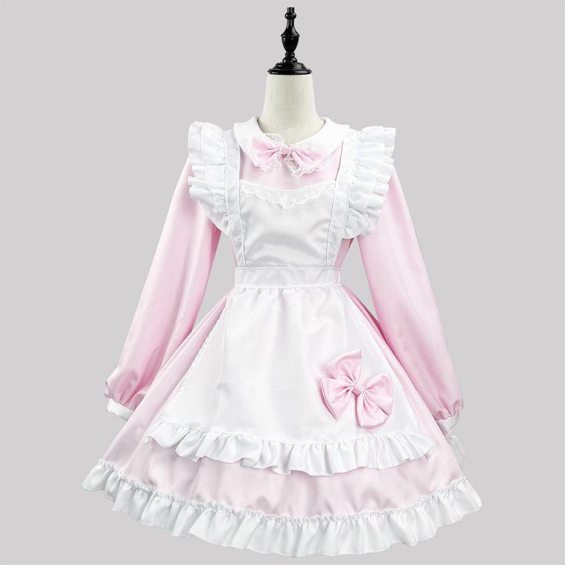 Original Super Cute Japanese-Style Black and White Maid Outfit Cross-Border Long-Sleeve Maid Costume Cosplay Performance Outfit