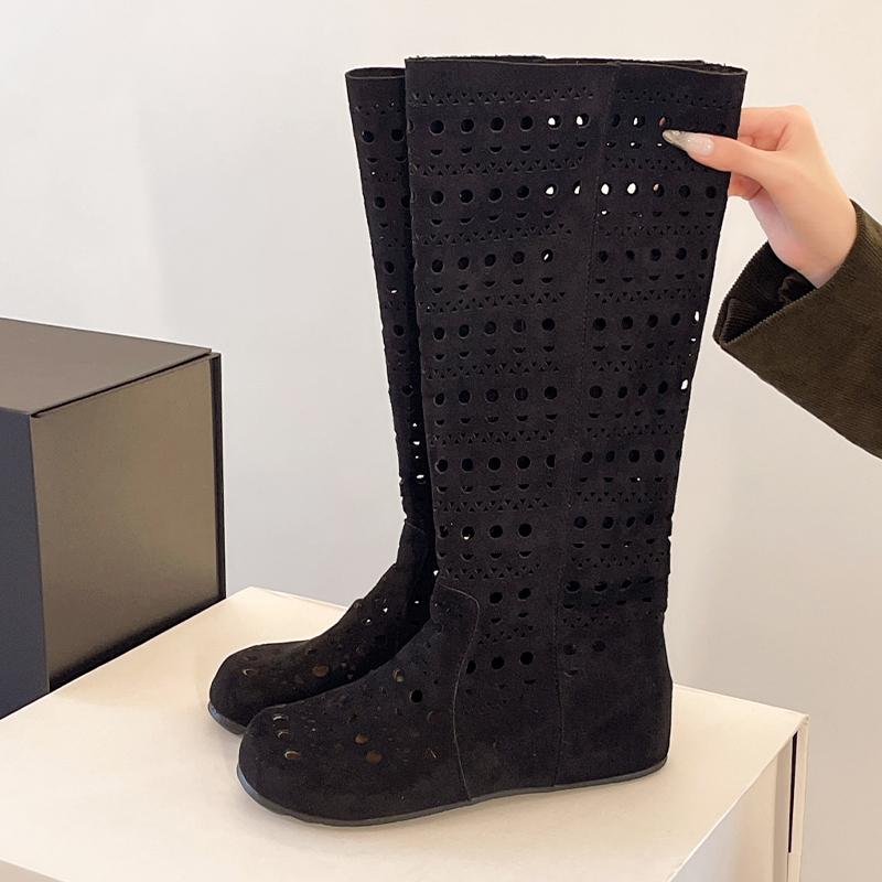 Fashion Long Boots for Women Flats Winter Designer Shoes Fashion Knee High Winter Boots 2025 Dress New Goth Chelsea Botas Para Mujer