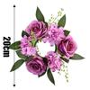 Simulated Candle Rings Wreaths European Style Fake Rose Flower Artificial Flowers  Table Decoration