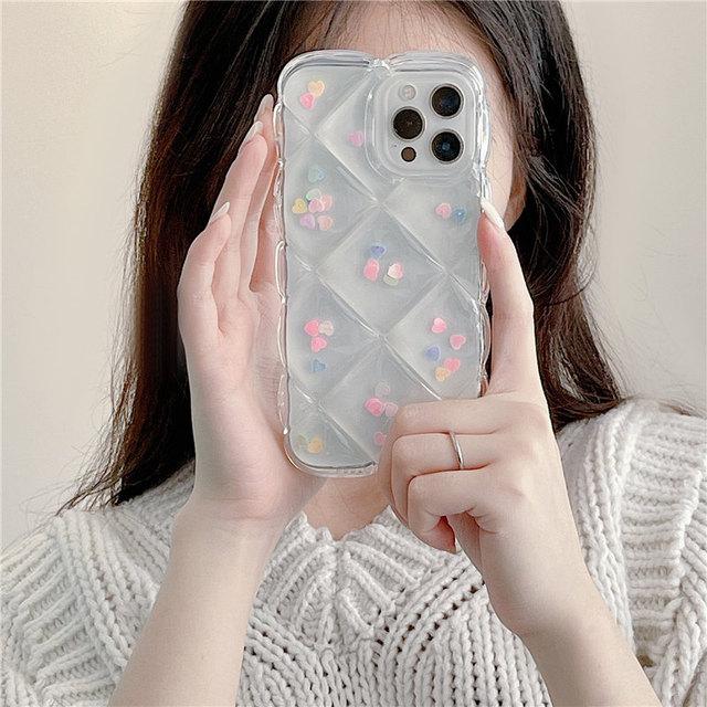 

Прозрачный мягкий чехол с 3d бриллиантами для Iphone 13 12 11 Pro Max Xs Max Xr X 7 8 Plus 11, прозрачный силиконовый чехол с блестками For iPhone 13