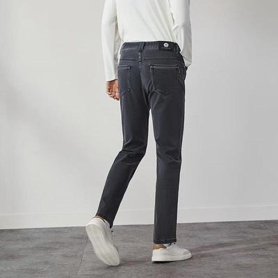 Qipai Men's Wool Blend Straight-Leg Jeans