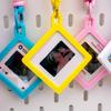 Blank Photo Frame Keychain Candy-Colored Photo Frame Keyring Insert Photo Split Key Pendant Diy Key Holder