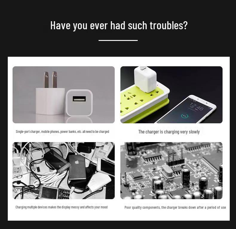 Multi-Port USB Charger: 10-Port Fast Charging Universal 5V Phone Charger