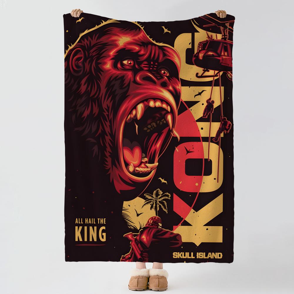 movie K-King Kong-g Throw Thick Comfort Flannel Quilt, Multi-scene Use Indoor Outdoor Daily Nap