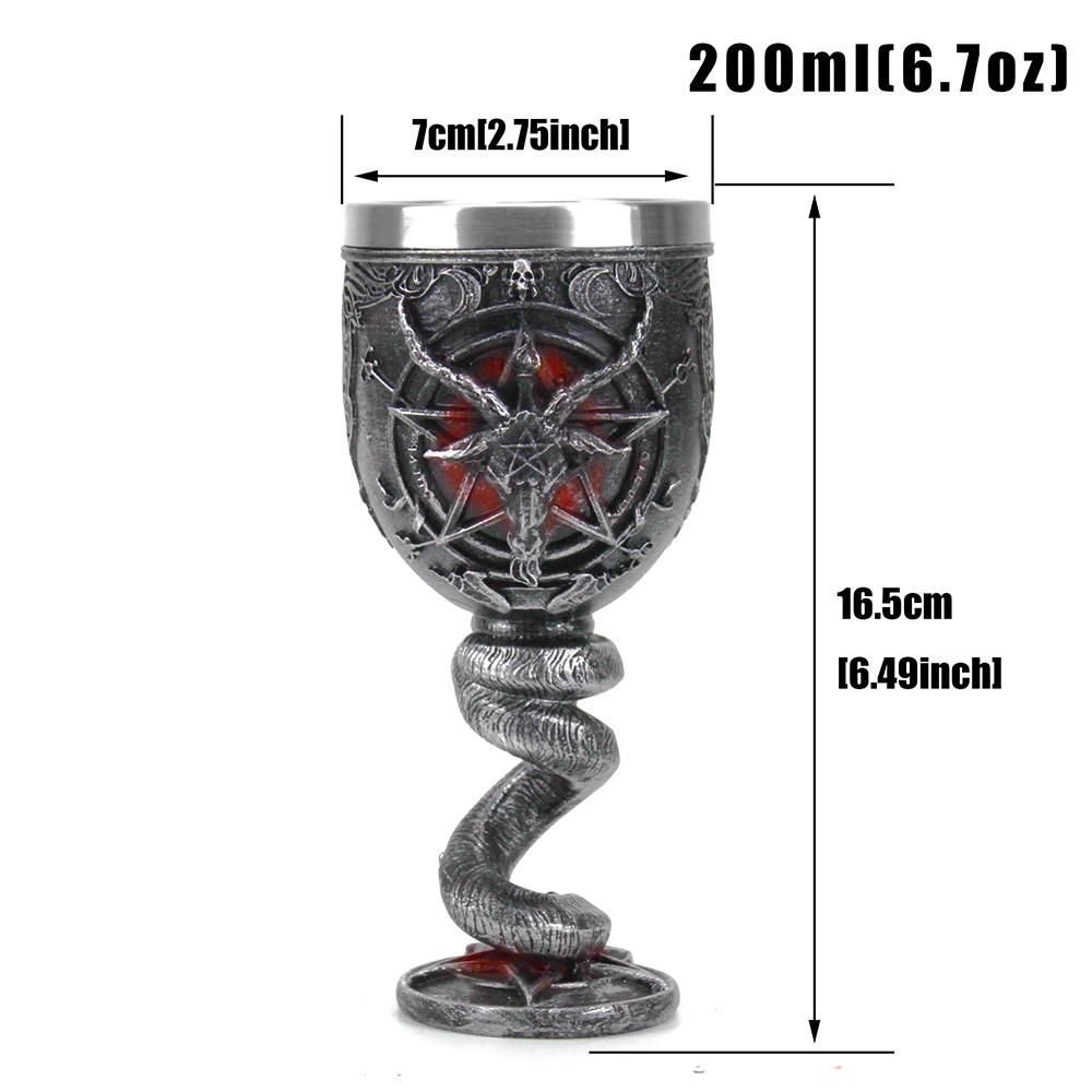 Baphomet Pentagram Horn Goblet Wine Glass Gothic Wicca Pagan Mystical Tankard Coffee Beer Mugs 600ml 200ml Mystic Wicca Fan Gift