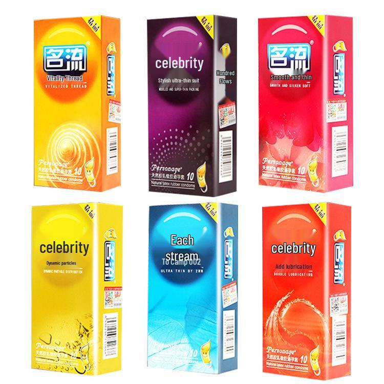 Celebrity Ultra-Thin Time-Delay Ribbed & Dotted Condoms - 10 Pack
