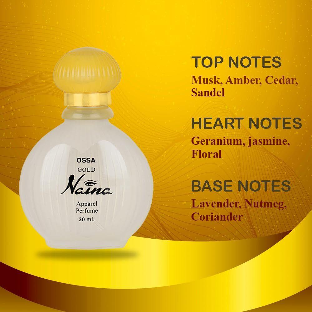 Ossa Gold Naina Perfume for Women, Premium Wear Scent for All-Day Freshness, Confidence & Elegant Feminine Appeal