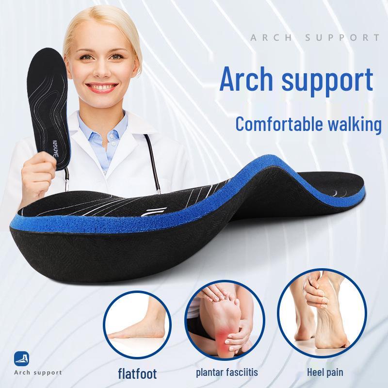 Insole for Flat Feet: Arch Support, Shock Absorption, Sweat-Absorbing for Men & Women - Ideal for Sports & Casual Shoes