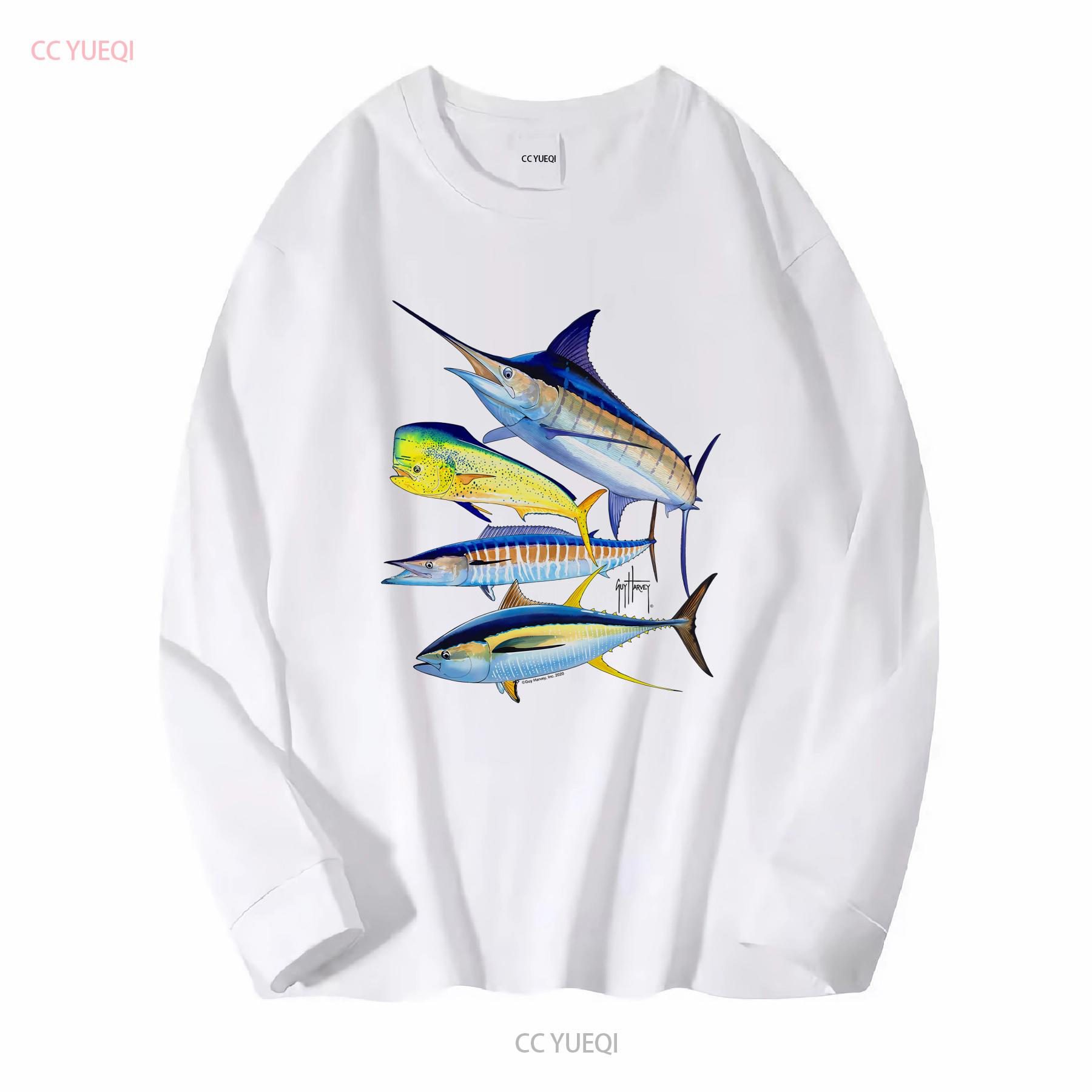 

Guy Harvey AFTCO T Shirt Mens Small S Blue Fishing Marlin Beach long or short sleeves vintage Washed Unisex Stretched fashion XL