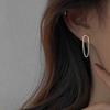 Color Simple Geometric Tassel Chain Earrings Female Fashion Temperament Elegant Charm Exquisite Jewelry Gift