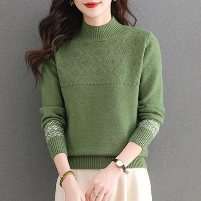Herbst Winter Frauen Pullover Pullover Neue Feste Halb Rollkragen Twill Gestrickte Pullover Weiblichen Unten Jumper Tops Kleidung