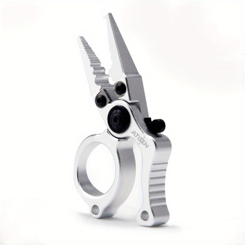 1 pz Pinze da Pesca in Alluminio Acqua Salata, Set Attrezzatura da Pesca in Surf, Multi-Tool da Pesca Rimuovi Amo Filo da Pesca Intrecciato