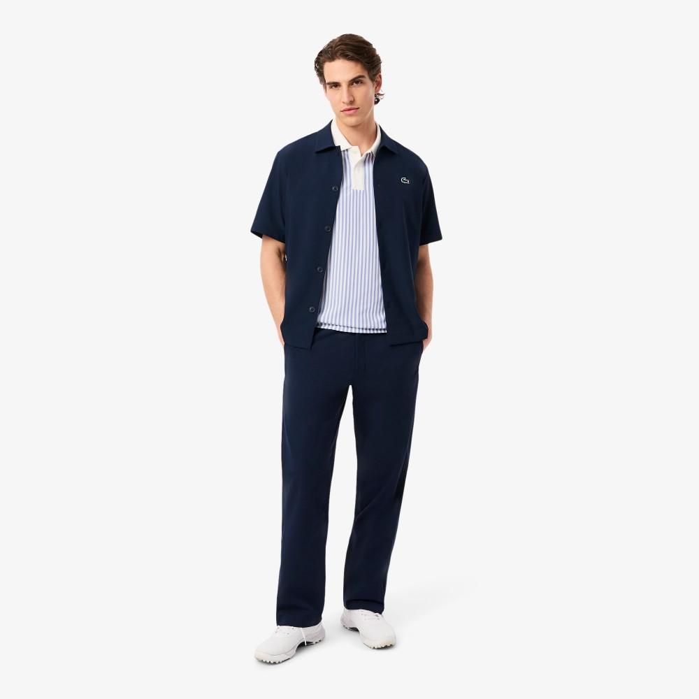 [lacoste] Men's Golf Striped Graphic Polo Shirt DH4803-55NA7I