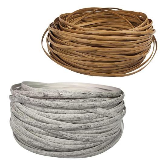 120FT Wicker Repair Kit Synthetic Embossing Rattan Fix Materials Waterproof DIY Rattan Chair Basket Furniture Basket Repair Plastic Flat Wicker