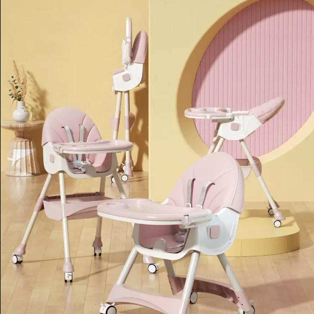 Adjustable Foldable Baby High Chair with Recline Function