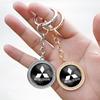 Zinklegering Sleutelhanger Auto Logo Diamant Sleutelhanger Voor Lancer Mirage ASX Pajero Lancer Ex Galant Attrage Xpander Mirage