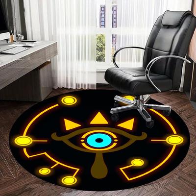 1pc Eye of the Goddess Round Carpet, Made of Polyester,Perfect for Decorating Office Chairs, Living Rooms,fplt062