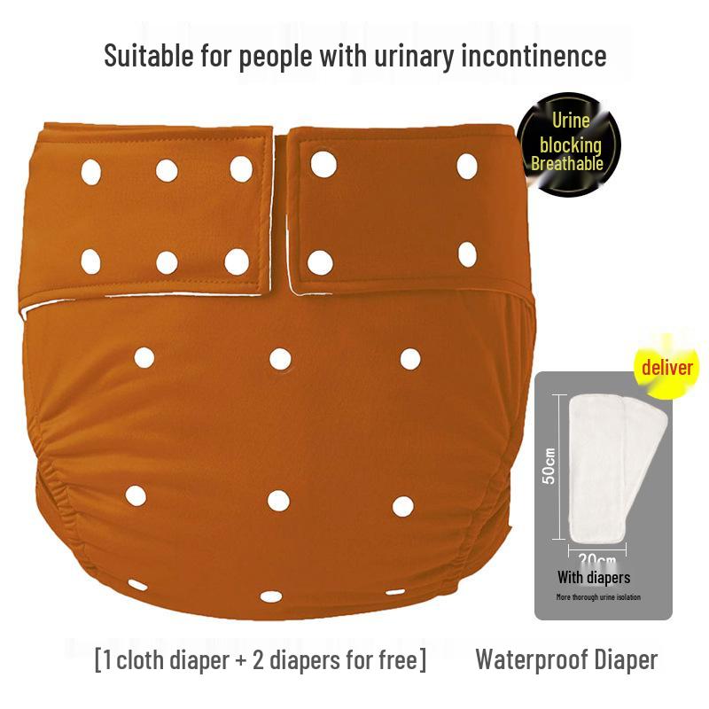 Adult Incontinence Cloth Diaper Cover - Adjustable, Anti-Leakage Pants for Bedridden Care