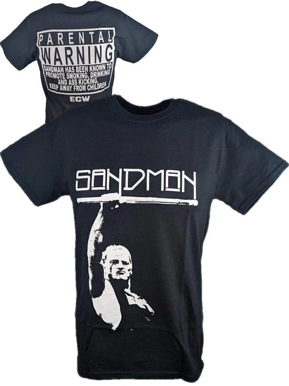 Sandman Предупреждение для родителей ECW Мужская черная футболка XXXXL