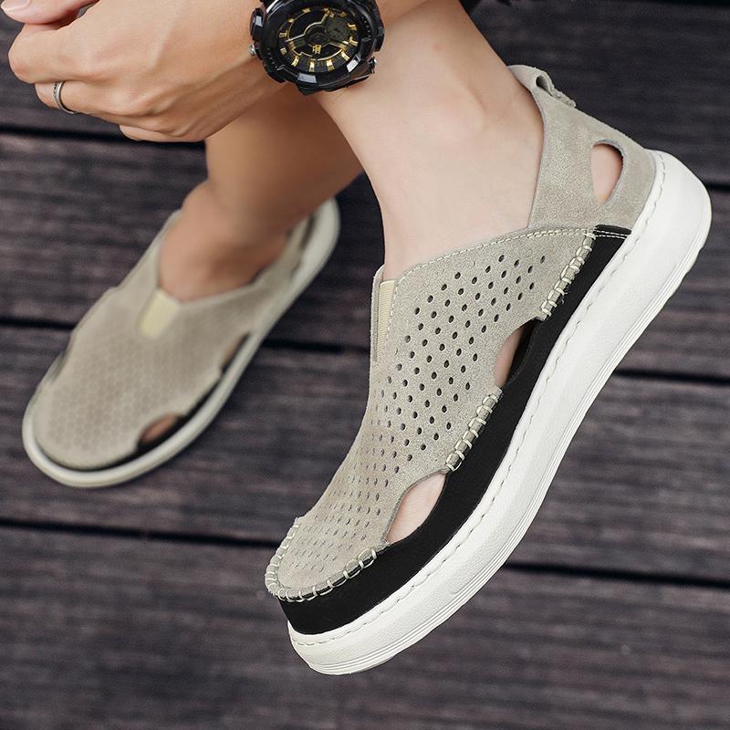 Men's Fashion Leisure Sandals Male Summer Breathable Trendy Casual Shoes Lightweight and Comfortable Wide Toe Shoes