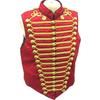 Men's Red Gothic Steampunk Medieval Drummer Vest Costume