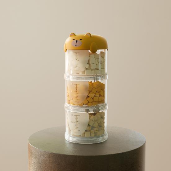 Cat Treat Container Portable Pet Food Jar with Lid Airtight Travel Pet Treat Holder Includes 3 Storage Boxes for Cat Dog Food Travel Outdoor Walk