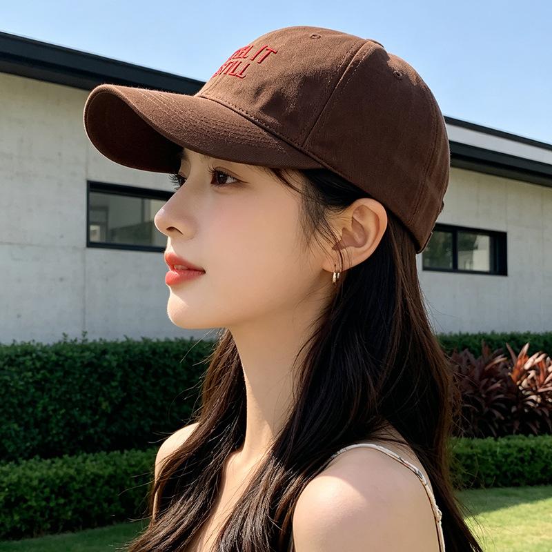 Fashion Hat Korean version of men's and women's versatile baseball cap, wide brim, small hat, sun protection hat, women's visor, summer cap