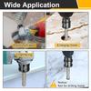 Uxcell Diamond Finger Milling Bit, 15mm, 2-Hole, 5/8"-11 Screw, for Marble Countertops, Hole Enlargement and Shaping, Black