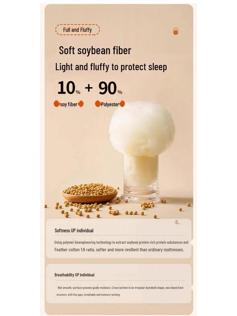 Enhanced Soybean Fiber Mattress Pad for Dorms and Rentals